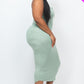 Split Neck Tank Midi Dress