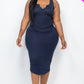 Split Neck Tank Midi Dress