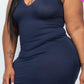 Split Neck Tank Midi Dress