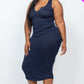 Split Neck Tank Midi Dress
