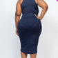 Split Neck Tank Midi Dress