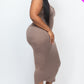 Split Neck Tank Midi Dress