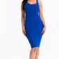 Ribbed Back Slit Bodycon Dress