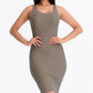 Ribbed Back Slit Bodycon Dress