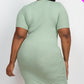 Ribbed Short Sleeve Bodycon Midi Dress