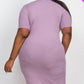 Ribbed Short Sleeve Bodycon Midi Dress