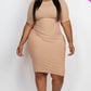 Ribbed Short Sleeve Bodycon Midi Dress