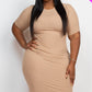Ribbed Short Sleeve Bodycon Midi Dress