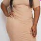 Ribbed Short Sleeve Bodycon Midi Dress