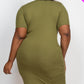 Ribbed Short Sleeve Bodycon Midi Dress