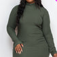 Ribbed Long Sleeve Mock neck Mini Bodycon dress