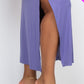 Ribbed Side Slit Long Cami Dress