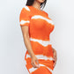 Tie-dye Print Bodycon Dress
