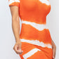 Tie-dye Print Bodycon Dress