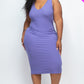 Ribbed Sleeveless Bodycon Dress