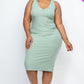Ribbed Sleeveless Bodycon Dress