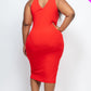 Ribbed Sleeveless Bodycon Dress