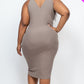 Ribbed Sleeveless Bodycon Dress