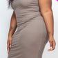 Ribbed Sleeveless Bodycon Dress