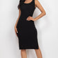 Ribbed Side Slit Tank Dress