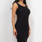 Ribbed Side Slit Tank Dress
