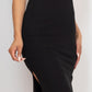 Ribbed Side Slit Tank Dress