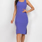 Ribbed Side Slit Tank Dress