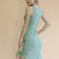 Ribbed Side Slit Tank Dress