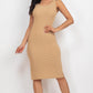 Ribbed Side Slit Tank Dress