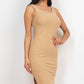 Ribbed Side Slit Tank Dress