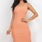 Ribbed Side Slit Tank Dress