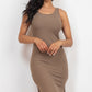 Ribbed Side Slit Tank Dress