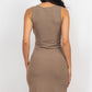 Ribbed Side Slit Tank Dress
