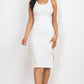 Ribbed Side Slit Tank Dress