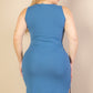 Ribbed Side Slit Tank Dress