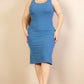 Ribbed Side Slit Tank Dress