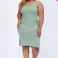 Ribbed Side Slit Tank Dress