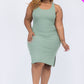 Ribbed Side Slit Tank Dress