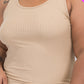 Ribbed Side Slit Tank Dress