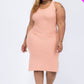 Ribbed Side Slit Tank Dress