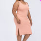 Ribbed Side Slit Tank Dress
