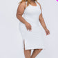Ribbed Side Slit Tank Dress