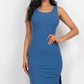 Ribbed Side Slit Tank Dress