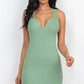 Ribbed Split Neck Tank Mini Dress