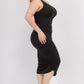 Solid Color Ruched One Shoulder Midi Bodycon Dress