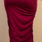Solid Color Ruched One Shoulder Midi Bodycon Dress