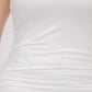 Solid Color Ruched One Shoulder Midi Bodycon Dress