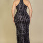 Tie Dye Printed Cami Bodycon Maxi Dress