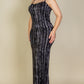 Tie Dye Printed Cami Bodycon Maxi Dress