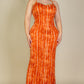 Tie Dye Printed Cami Bodycon Maxi Dress